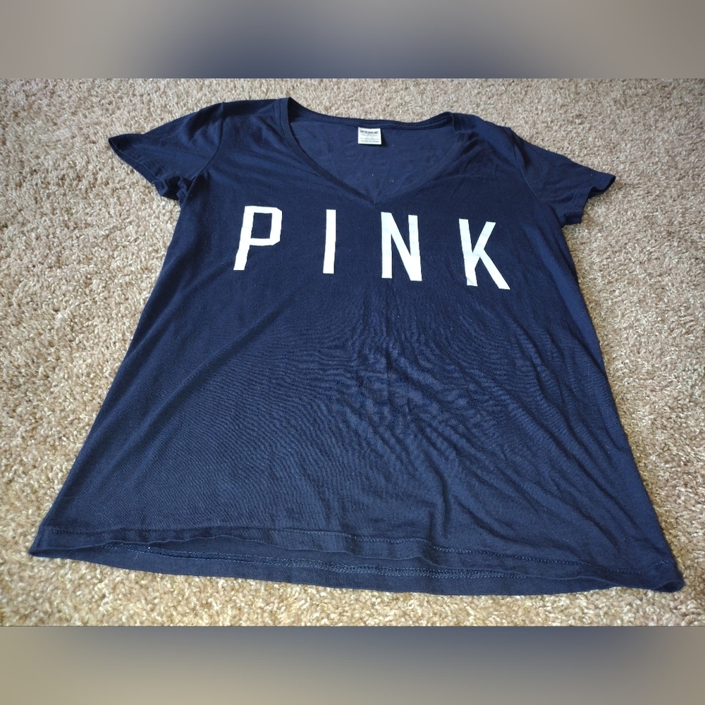 PINK Victoria's Secret Seattle Mariners V-Neck Tee Large - Picture 4 of 6